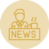 NewsCaster Vector Icon Design