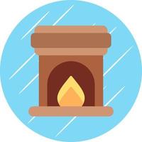 Fireplace Vector Icon Design