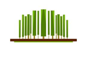 Forest design illustration, simple forest icon with elegant concept vector