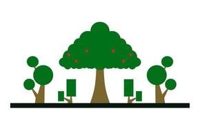Forest design illustration, simple forest icon with elegant concept vector