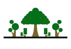 Forest design illustration, simple forest icon with elegant concept vector