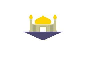 mosque illustration, mosque icon with elegant concept, perfect for ramadan design vector