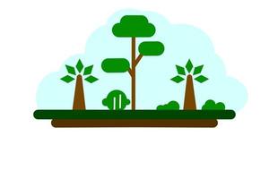 Forest design illustration, simple forest icon with elegant concept, perfect for celebrations world forest day vector