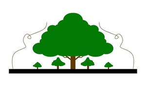 Forest design illustration, simple forest icon with elegant concept, perfect for celebrations world forest day vector