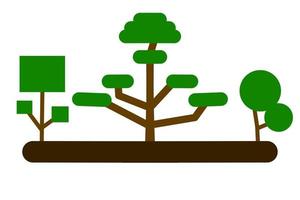 bosque diseño ilustración, sencillo bosque icono con elegante concepto, Perfecto para celebraciones mundo bosque día vector