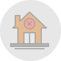 No Home Vector Icon Design