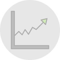 Line Graph Vector Icon Design