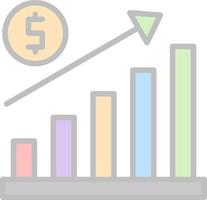 Growth Graph Vector Icon Design