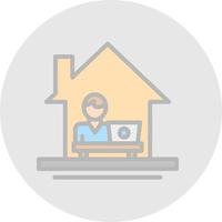 Work From Home Vector Icon Design