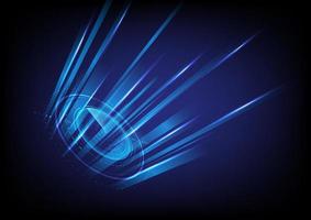 Blue light rays with star Royalty Free Vector Image