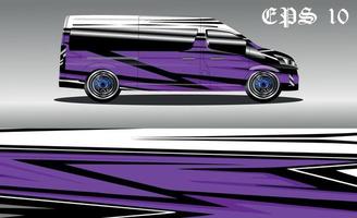 cargo van car wrap design vector