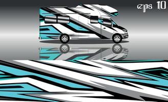 camper van car wrap design vector