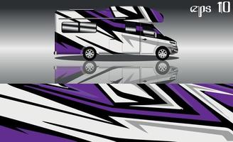 camper van car wrap design vector