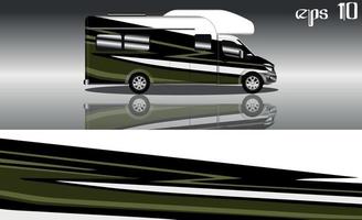 camper van car wrap design vector