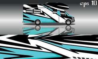 camper van car wrap design vector