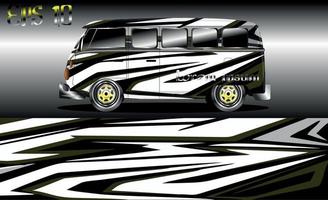 cargo van car wrap design vector