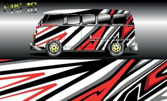 cargo van car wrap design vector