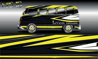 cargo van car wrap design vector