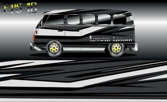 cargo van car wrap design vector