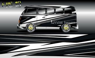 cargo van car wrap design vector