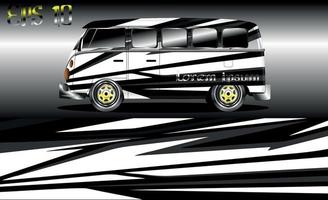 cargo van car wrap design vector