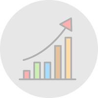 Growth Graph Vector Icon Design