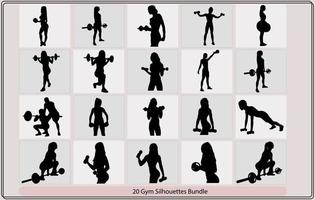 Women's Weight Lifting Barbell, Sport Silhouette,Vector weightlifter silhouette,Sport woman and man silhouettes vector