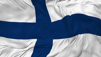 Finland Flag Seamless Looping Background, Looped Bump Texture Cloth Waving Slow Motion, 3D Rendering video