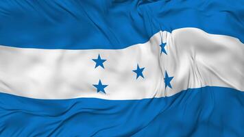 Honduras Flagge nahtlos Schleifen Hintergrund, geloopt stoßen Textur Stoff winken schleppend Bewegung, 3d Rendern video