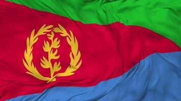 Eritrea Flag Seamless Looping Background, Looped Bump Texture Cloth Waving Slow Motion, 3D Rendering video