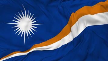 Marshall Islands Flag Seamless Looping Background, Looped Bump Texture Cloth Waving Slow Motion, 3D Rendering video