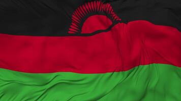 Malawi Flag Seamless Looping Background, Looped Bump Texture Cloth Waving Slow Motion, 3D Rendering video