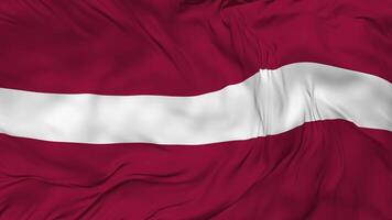 Latvia Flag Seamless Looping Background, Looped Bump Texture Cloth Waving Slow Motion, 3D Rendering video