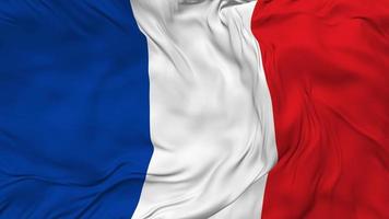 France drapeau sans couture boucle arrière-plan, en boucle bosse texture tissu agitant lent mouvement, 3d le rendu video