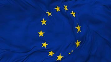 europäisch Union Flagge nahtlos Schleifen Hintergrund, geloopt stoßen Textur Stoff winken schleppend Bewegung, 3d Rendern video