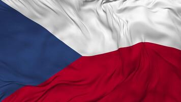 Czechoslovakia Flag Seamless Looping Background, Looped Bump Texture Cloth Waving Slow Motion, 3D Rendering video