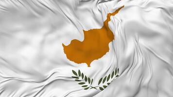 Cyprus Flag Seamless Looping Background, Looped Bump Texture Cloth Waving Slow Motion, 3D Rendering video