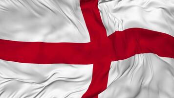 England Flag Seamless Looping Background, Looped Bump Texture Cloth Waving Slow Motion, 3D Rendering video