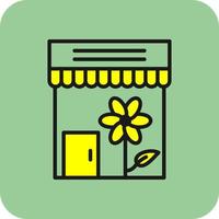 Flower Shop Vector Icon Design