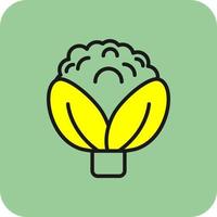 Cauliflower Vector Icon Design