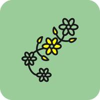 diseño de icono de vector de diseño floral