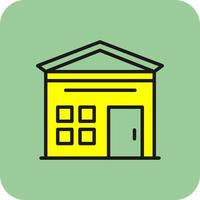 Garden Shed Vector Icon Design