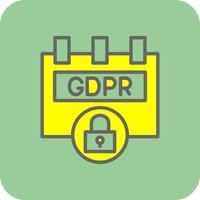 diseño de icono de vector de complemento gdpr