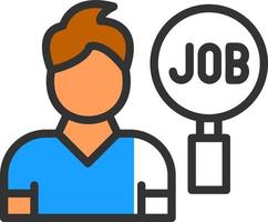 Job Search Vector Icon Design