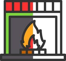 Fireplace Vector Icon Design