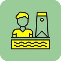 Bodyboarding Vector Icon Design