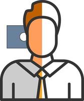 Male Employee Vector Icon Design