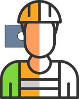 diseño de icono de vector de trabajador