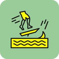 diseño de icono de vector de skimboard