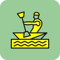 Kayaking Vector Icon Design